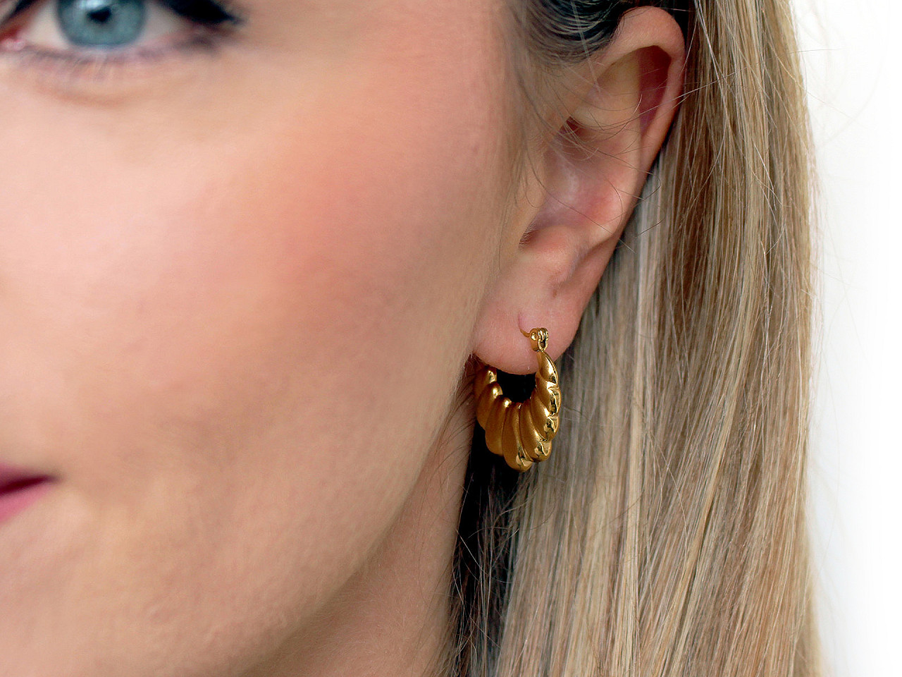 Cercei din oțel inoxidabil - Auriu (1 Pereche)