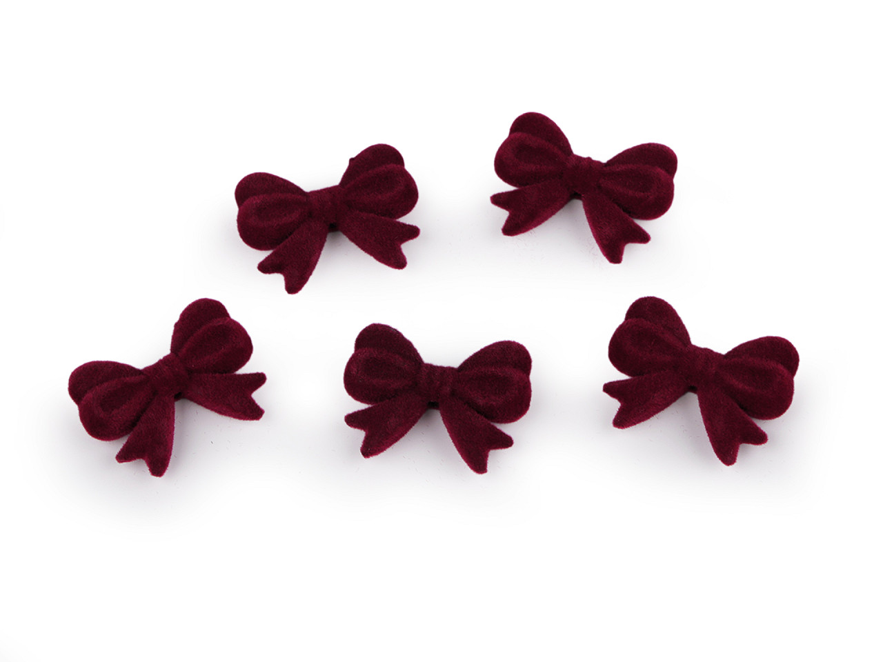 Componentă / mărgele pentru realizarea de pandantive 3d cu fundă din catifea 22x28 mm - Negru (5 Bucăți)