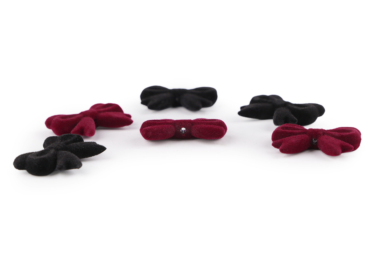 Componentă / mărgele pentru realizarea de pandantive 3d cu fundă din catifea 22x28 mm - Negru (5 Bucăți)