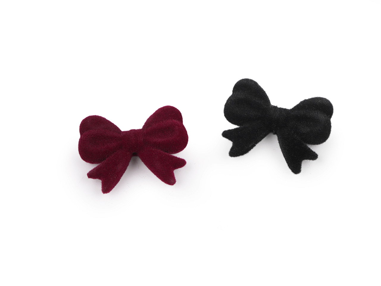 Componentă / mărgele pentru realizarea de pandantive 3d cu fundă din catifea 22x28 mm - Negru (5 Bucăți)