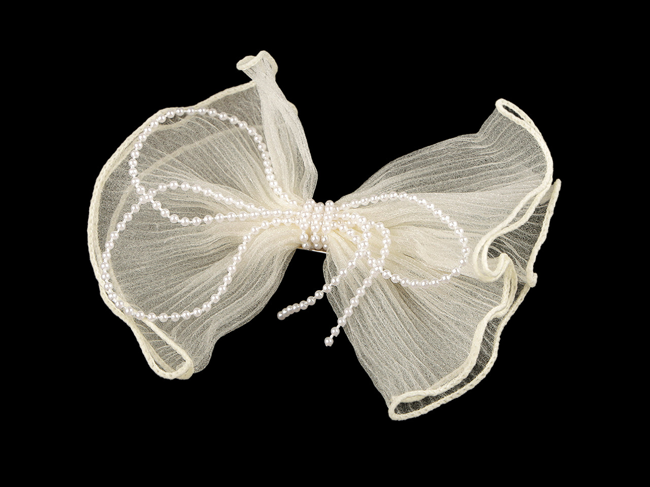 Agrafă de păr cu fundă - Verde pastel deschis (1 Bucată)