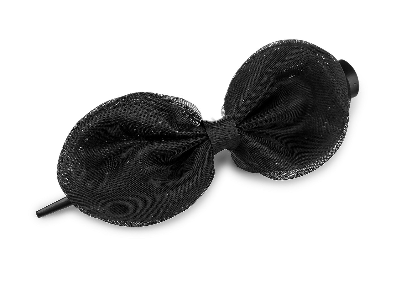 Agrafă de păr cu fundă - Negru (1 Bucată)