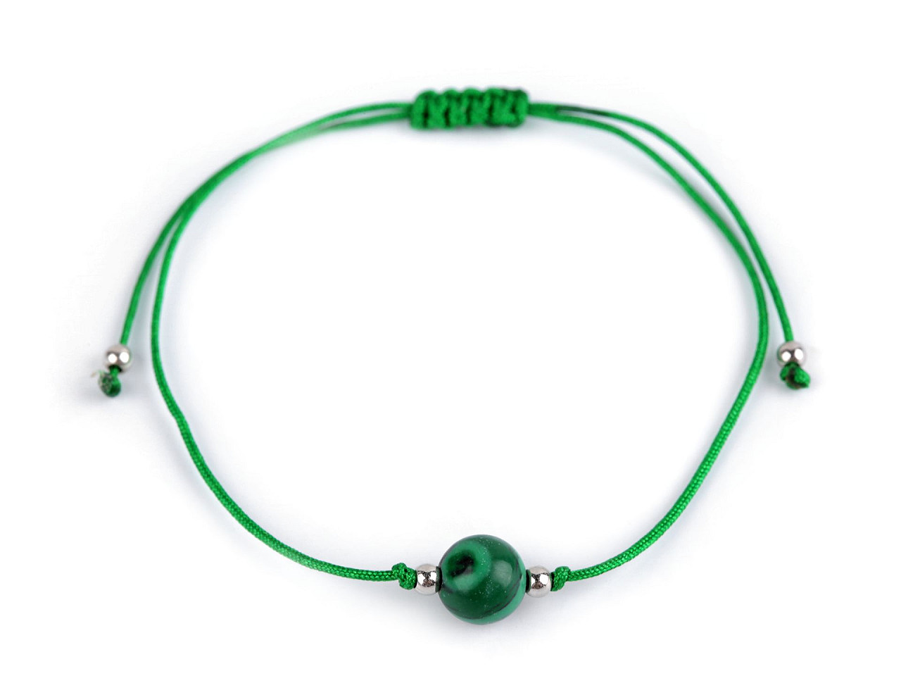 Brățară shamballa cu imitație de minerale - Verde (1 Bucată)