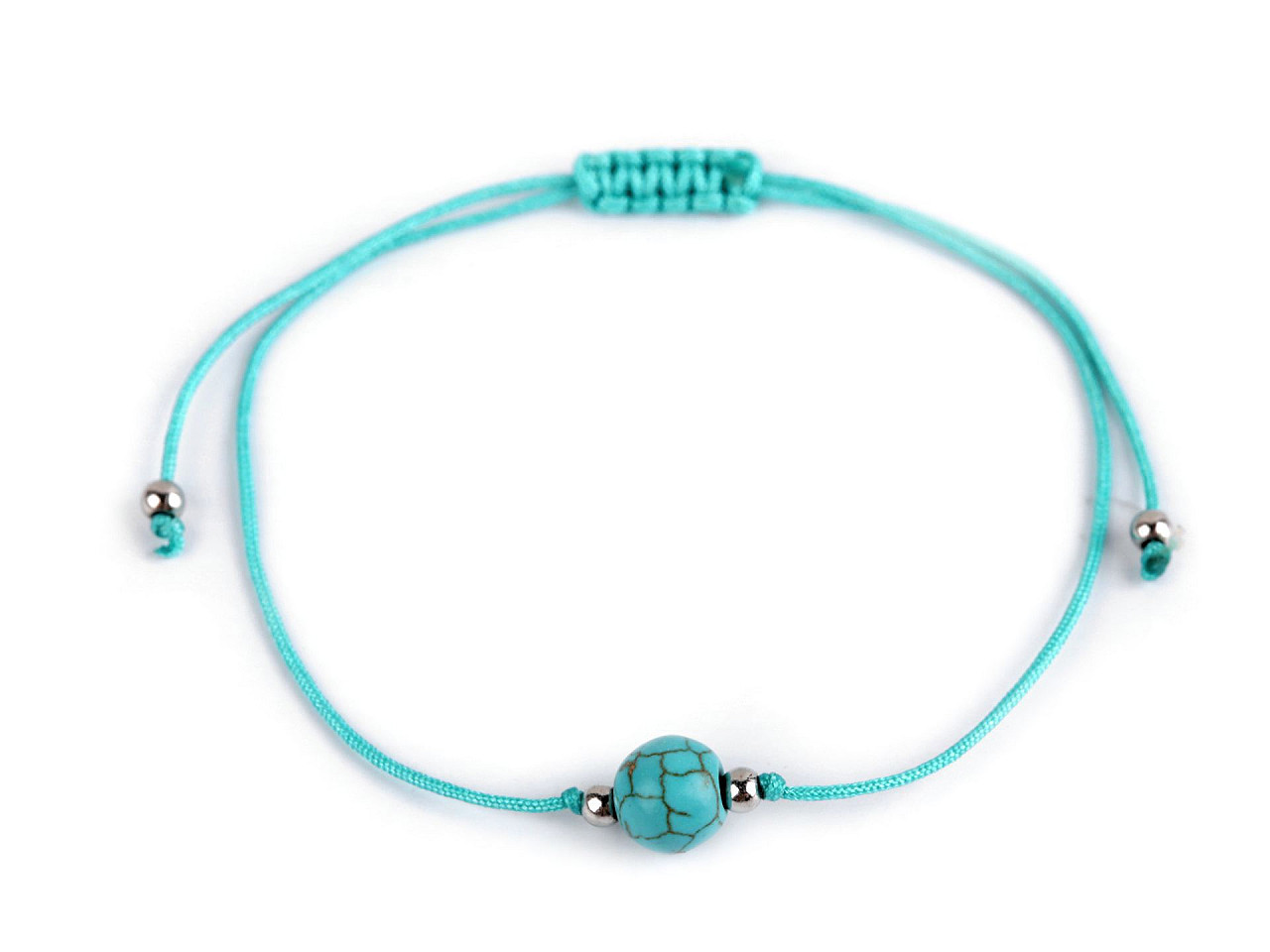 Brățară shamballa cu imitație de minerale - Verde (1 Bucată)