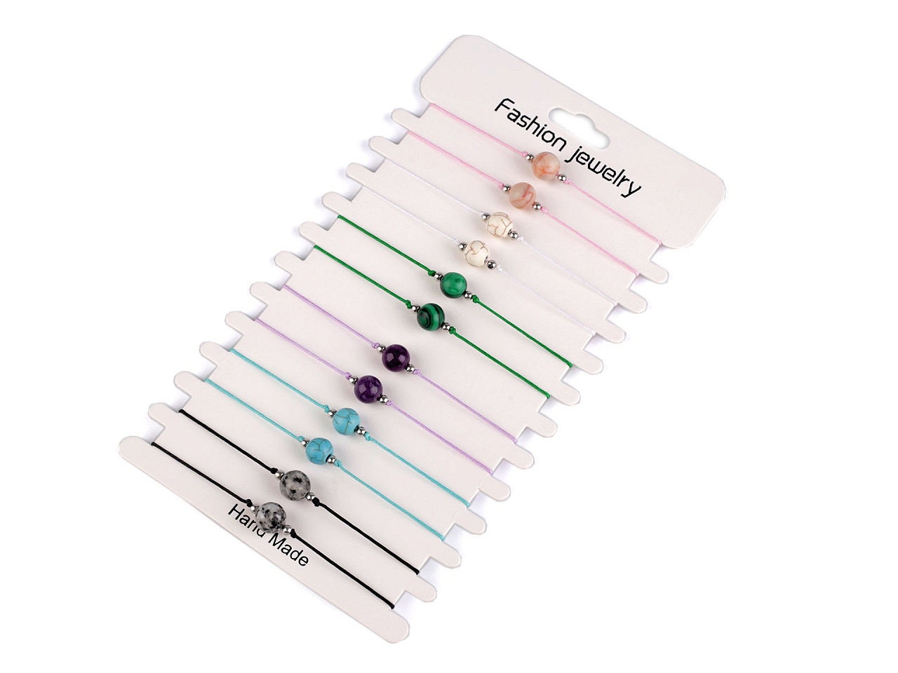 Brățară shamballa cu imitație de minerale - Verde (1 Bucată)