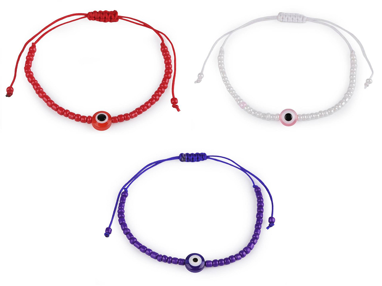 Brățară shamballa ochiul lui allah - Mix variante (12 Bucăți)