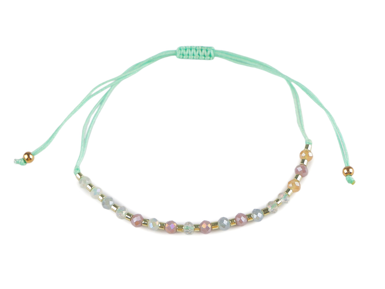 Brățară shamballa cu mărgele fațetate și efect ab - Numai magazine (3 Bucăți) Brățară shamballa cu mărgele fațetate și efect ab - Numai magazine (3 Bucăți)