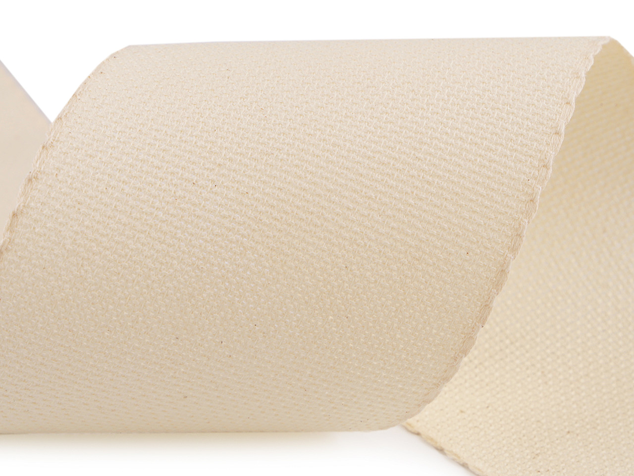 Bandă de etamină pentru brodat, lățime 10 cm - Natural (1 Metru)