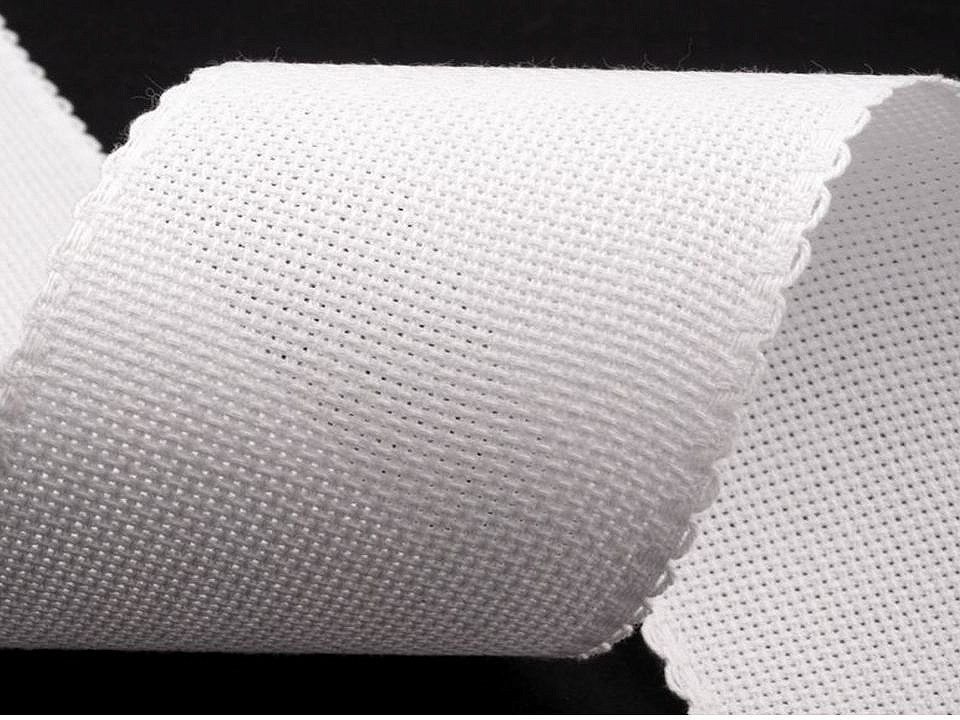 Bandă de etamină pentru brodat, lățime 10 cm - Natural (1 Metru)