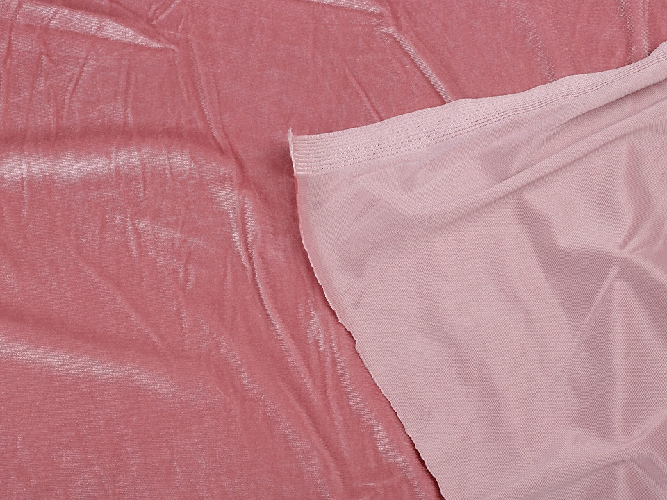 Catifea elastică - Roz vintage (1 Metru)