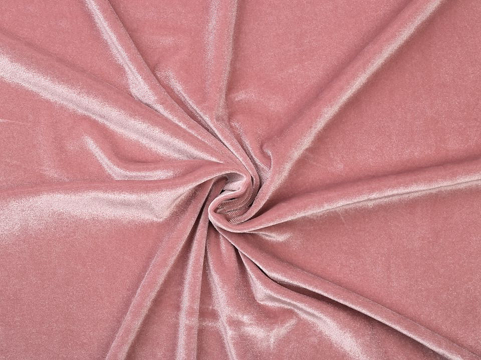 Catifea elastică - Roz vintage (1 Metru)