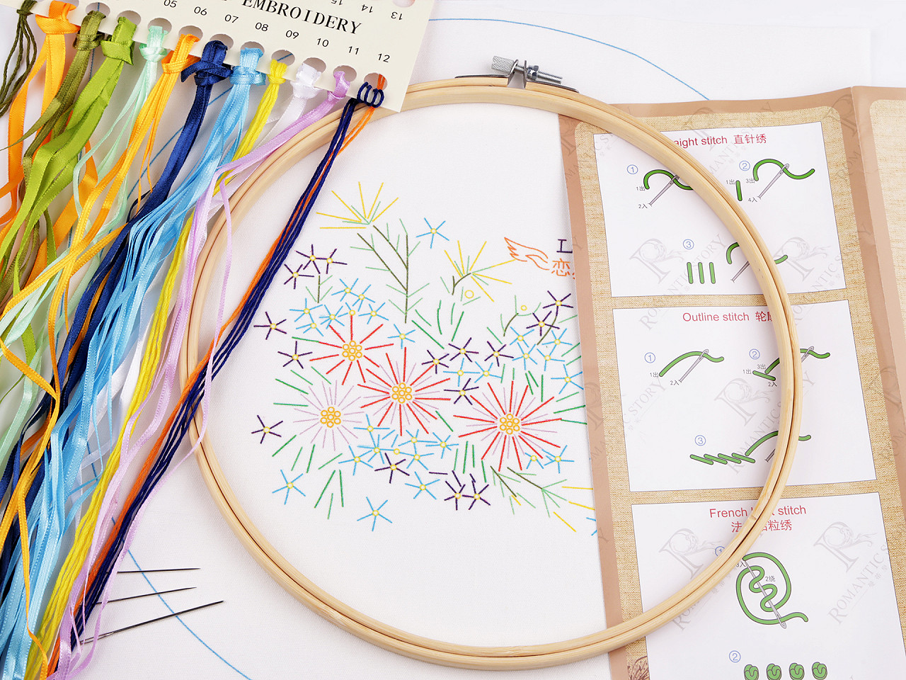 Set pentru brodat cu model imprimat - Conform imaginii (1 Set)