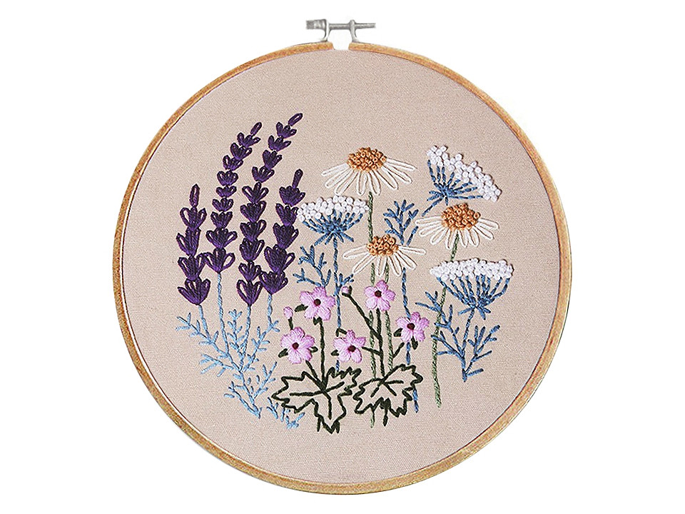 Set pentru brodat cu model imprimat - Bej (1 Set)