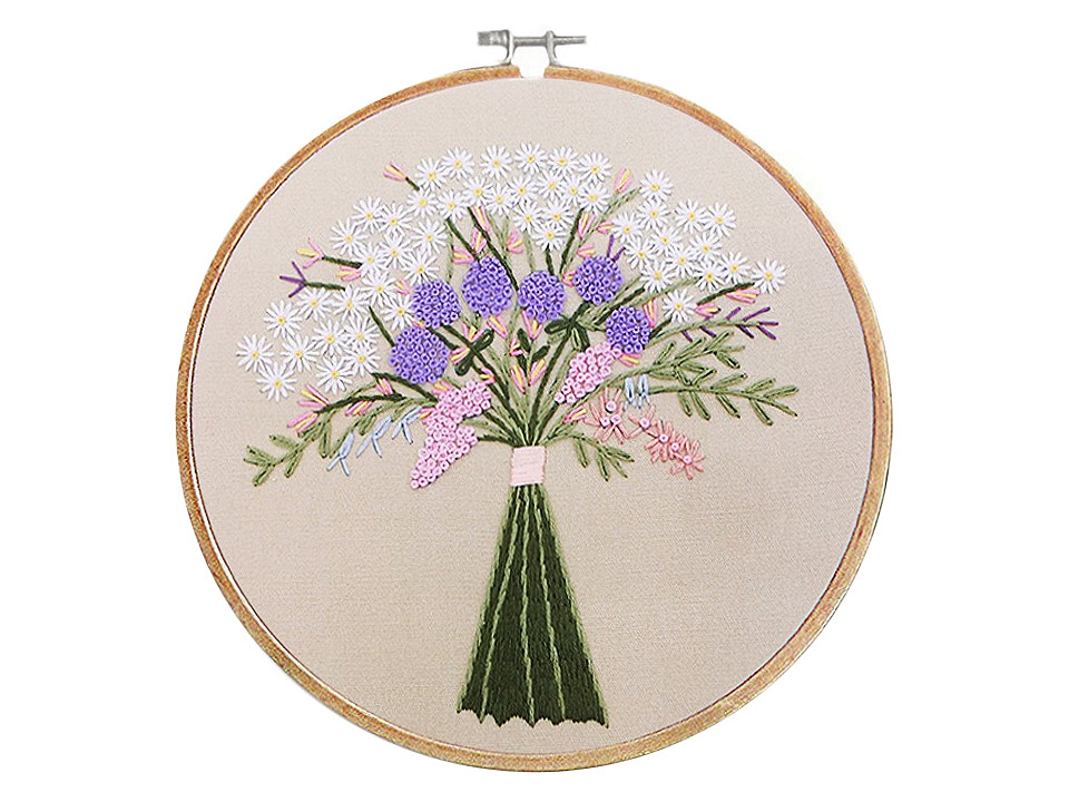 Set pentru brodat cu model imprimat - Bej (1 Set)