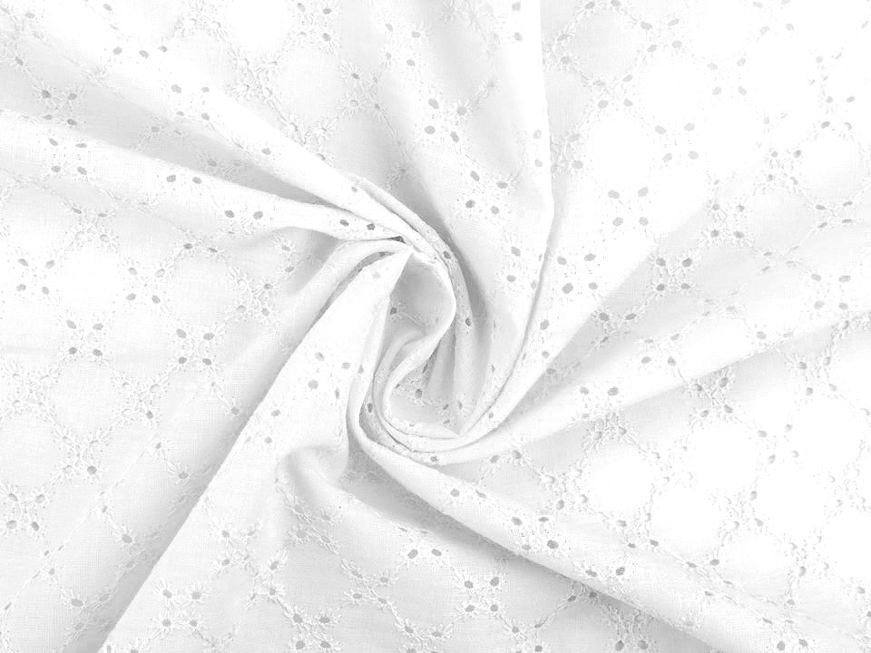 Madeira de bumbac cu broderie florală - Negru (1 Metru)