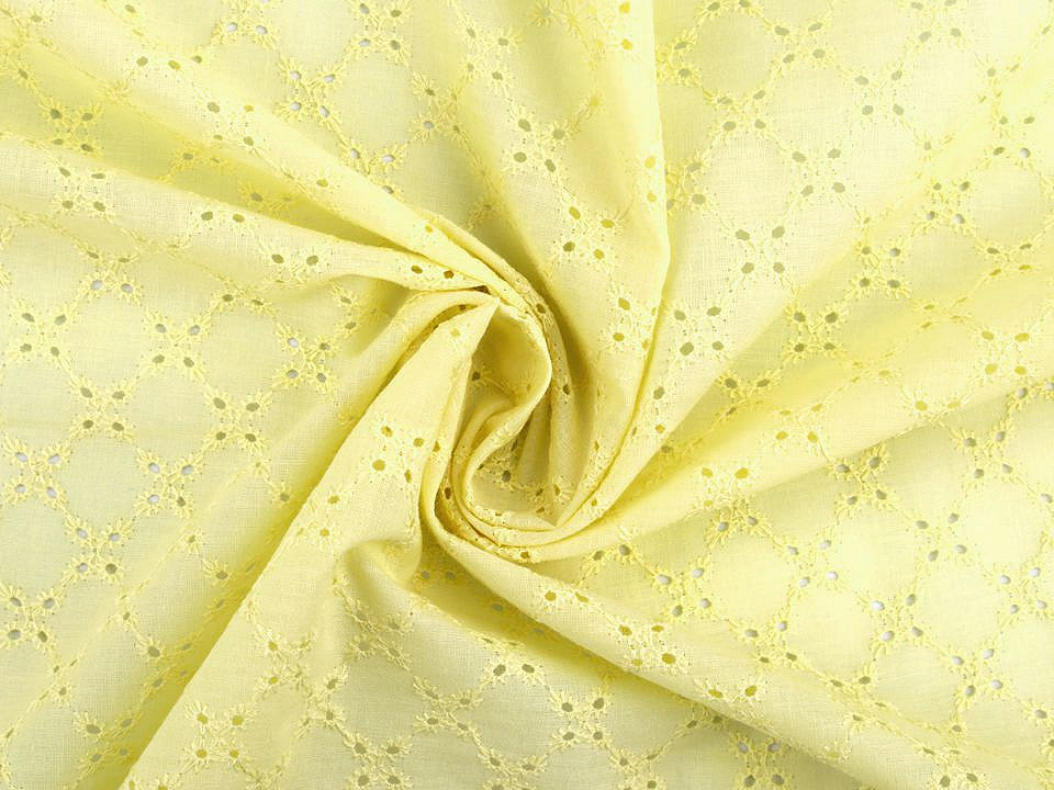 Madeira de bumbac cu broderie florală - Negru (1 Metru)