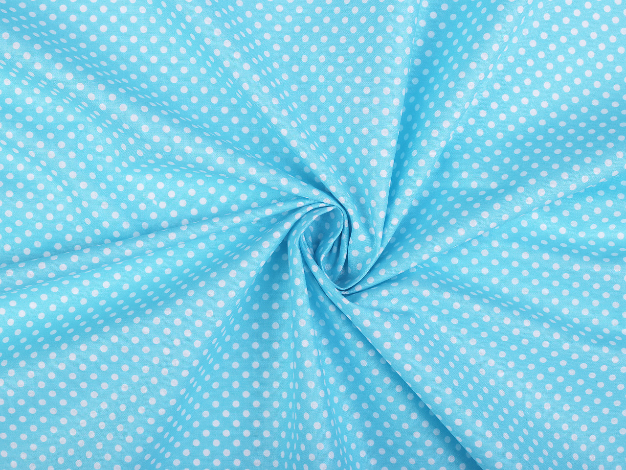 Material bumbac cu buline - Verde pastel deschis (10 Metri) Material bumbac cu buline - Verde pastel deschis (10 Metri)