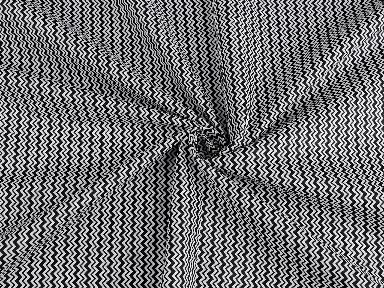 Material bumbac model chevron - Gri deschis (1 Metru)