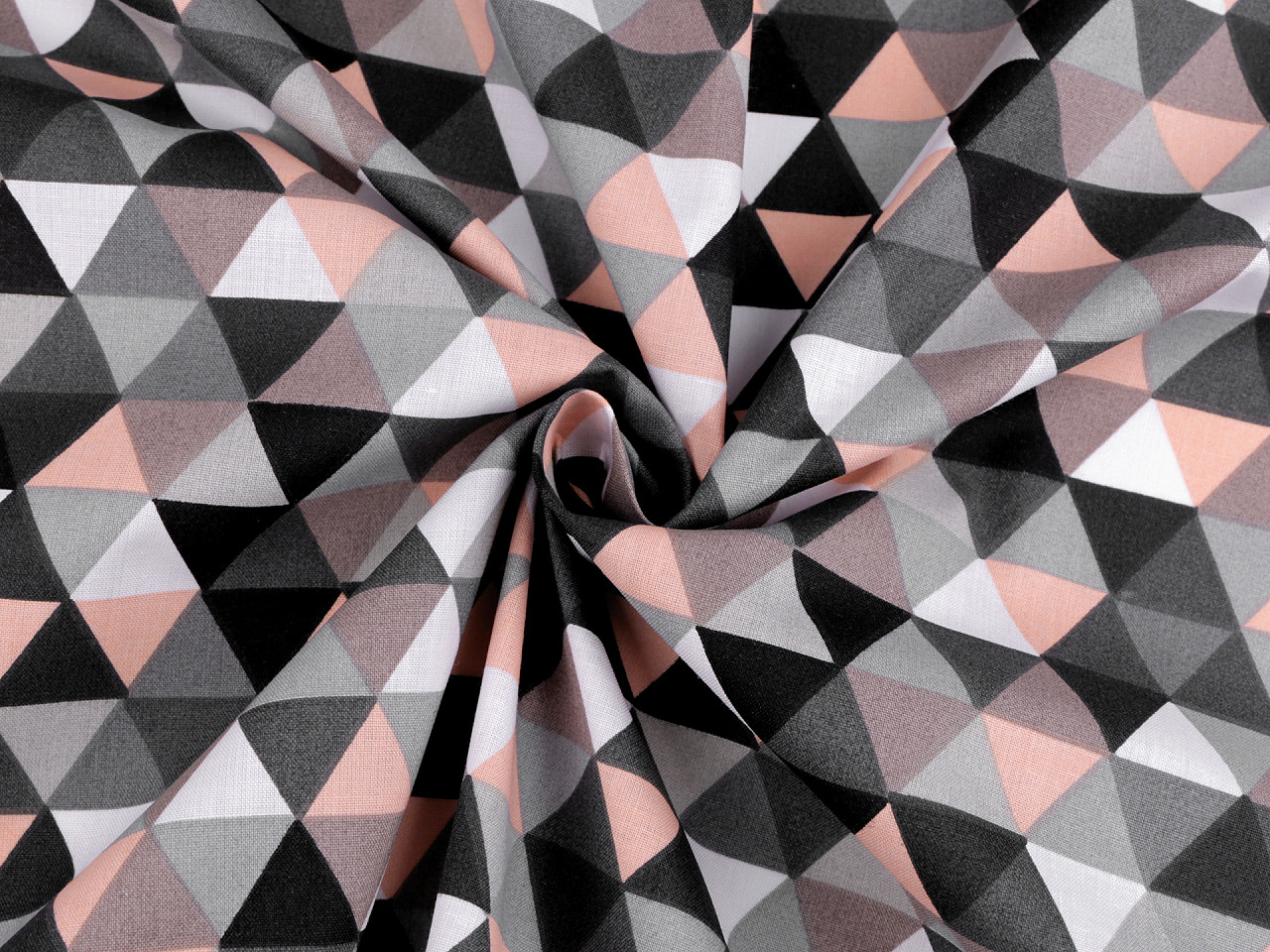 Material bumbac imprimat, motive geometrice - Roz deschis (1 Metru) Material bumbac imprimat, motive geometrice - Roz deschis (1 Metru)