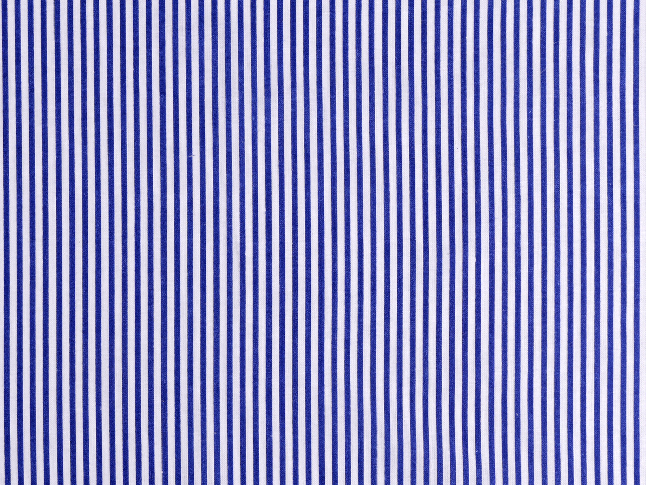 Bumbac imprimat cu dungi - Albastru delta (1 Metru)