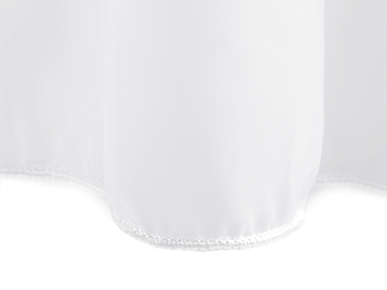 Voal / perdea cu bordură plumb,  276 cm - Alb (1 Metru)