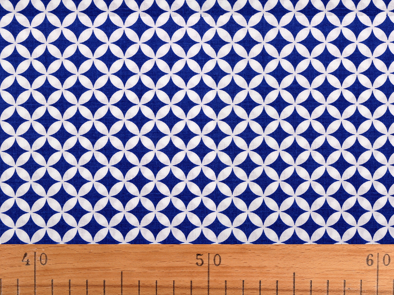 Bumbac imprimat, motiv cercuri - Negru (1 Metru)