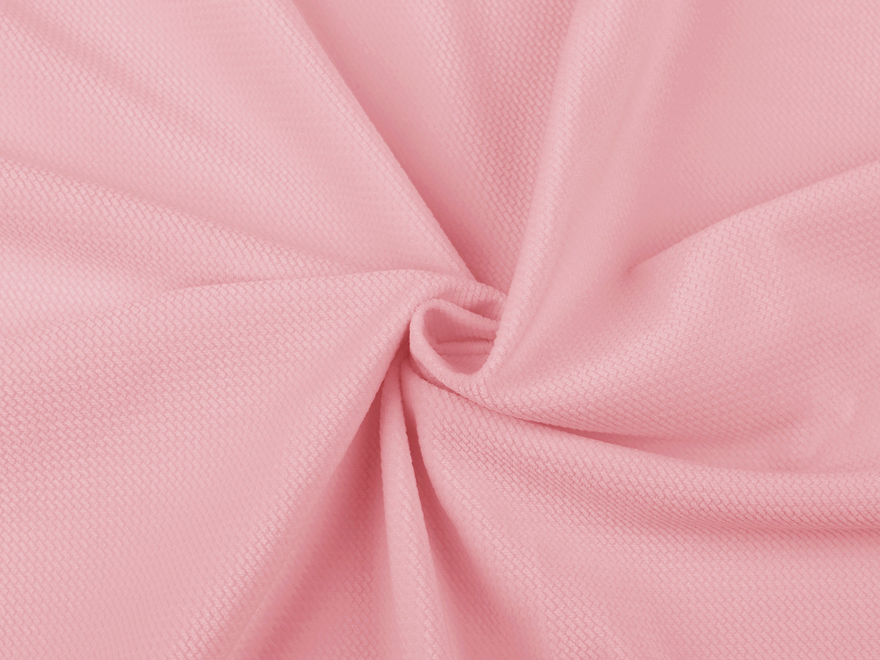 Catifea structurată uni - Roz foarte deschis (1 Metru)