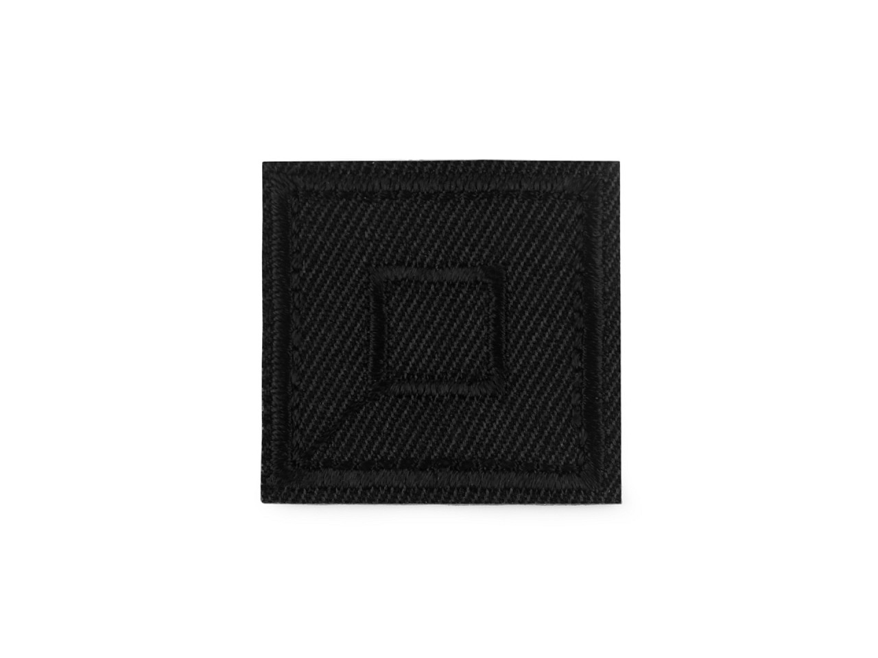 Aplicație termoadezivă - pătrat - Negru (10 Bucăți)