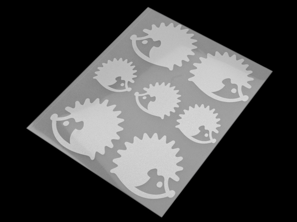 Aplicații termoadezive reflectorizante, diverse modele - Gri perlă (1 Sac)