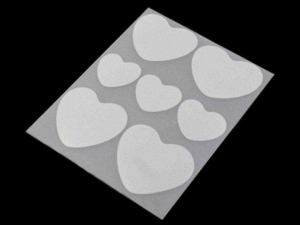 Aplicații termoadezive reflectorizante, diverse modele - Gri perlă (1 Sac)