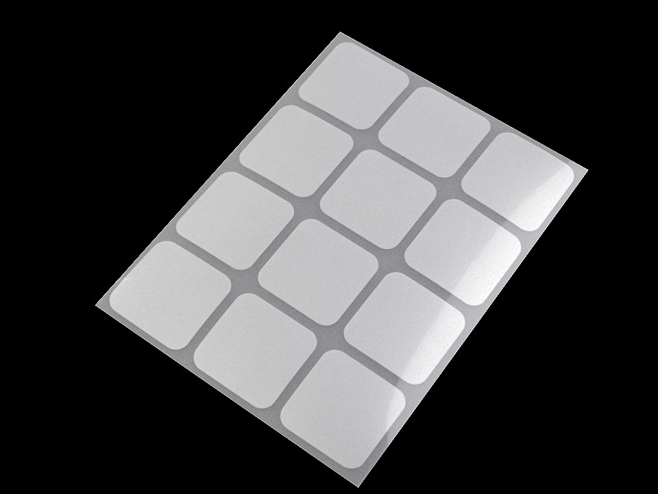 Aplicații termoadezive reflectorizante, diverse modele - Gri perlă (1 Sac)