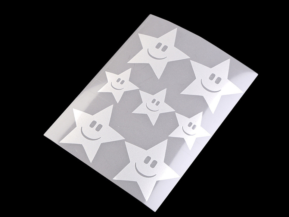 Aplicații termoadezive reflectorizante, diverse modele - Gri perlă (1 Sac)