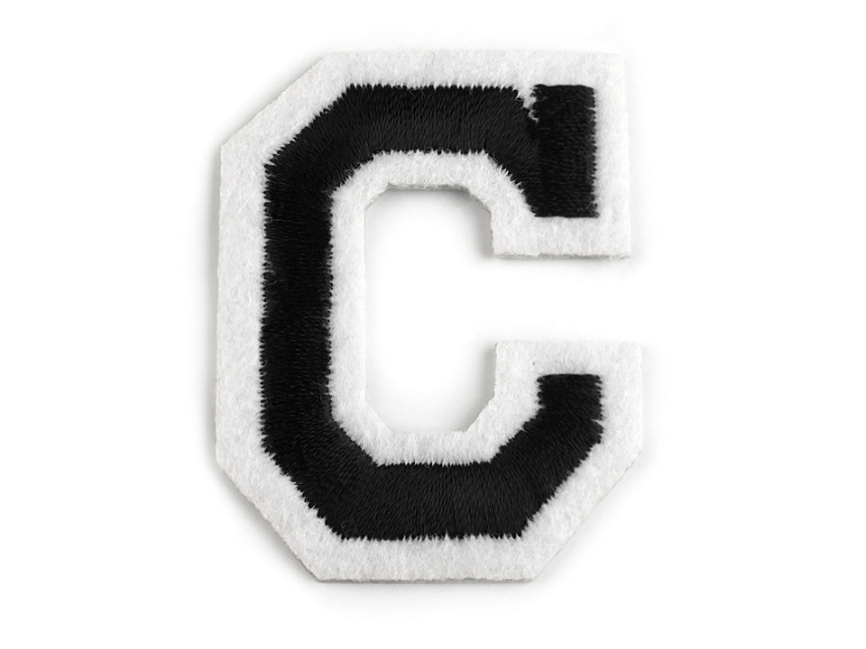 Aplicații termoadezive - litere - Negru (1 Bucată)