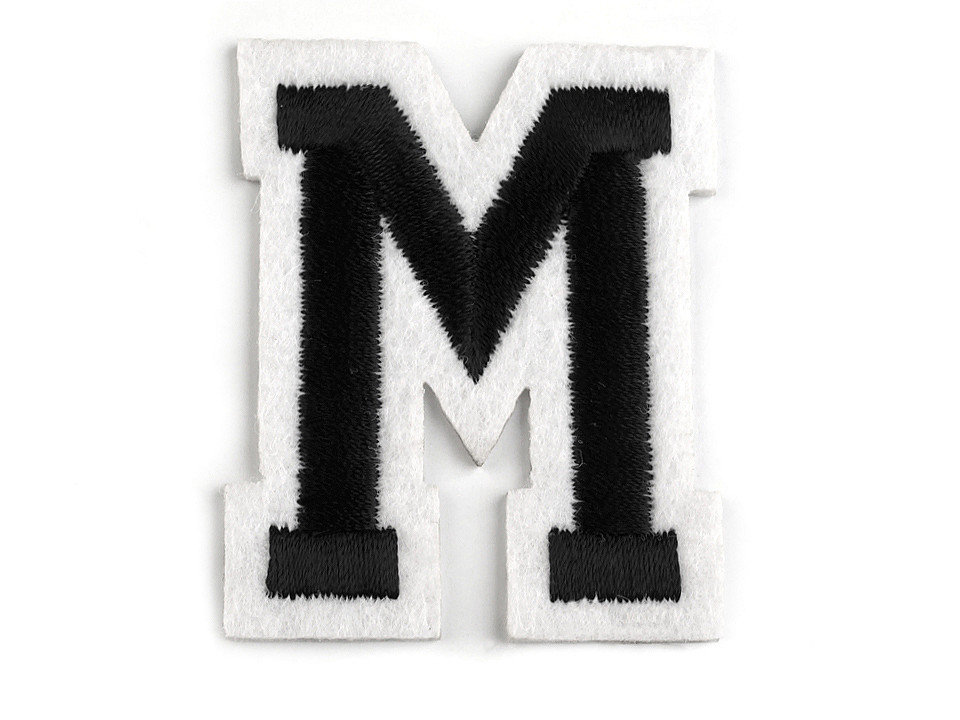 Aplicații termoadezive - litere - Negru (1 Bucată)