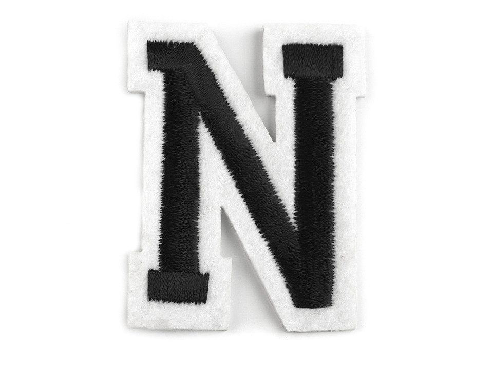 Aplicații termoadezive - litere - Negru (1 Bucată)