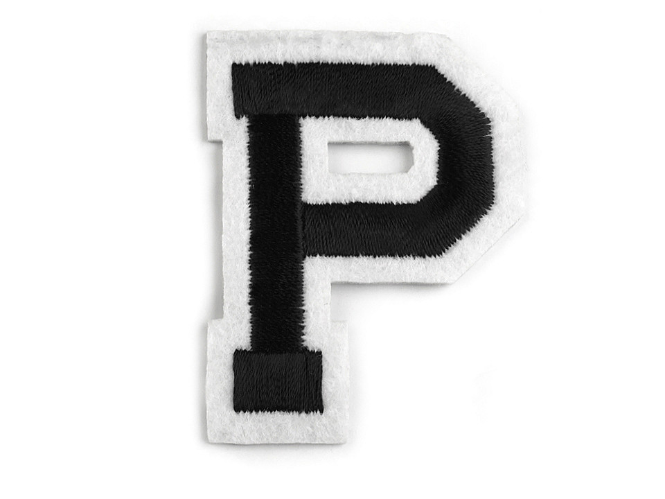 Aplicații termoadezive - litere - Negru (1 Bucată)