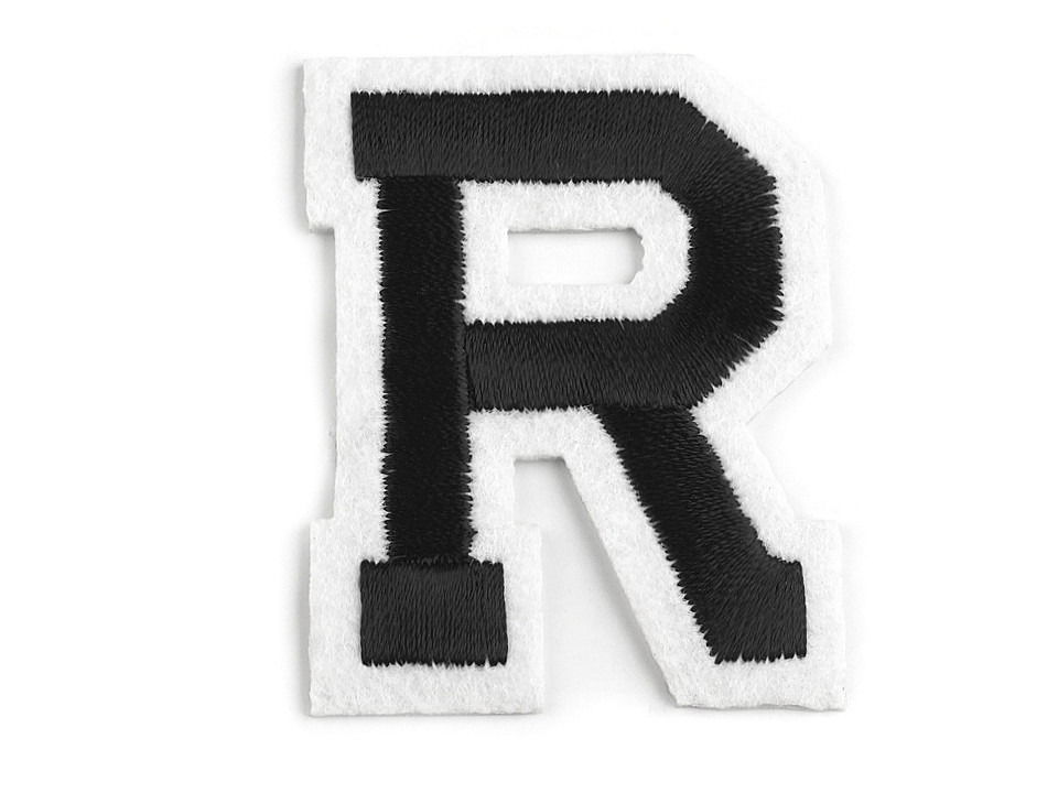 Aplicații termoadezive - litere - Negru (1 Bucată)