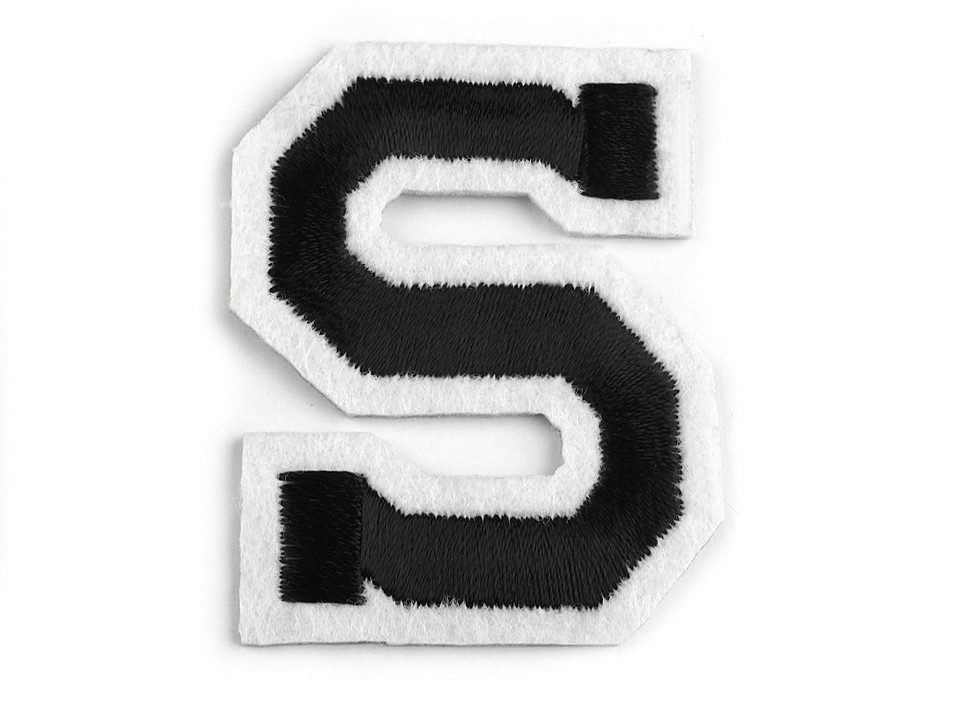 Aplicații termoadezive - litere - Negru (1 Bucată)