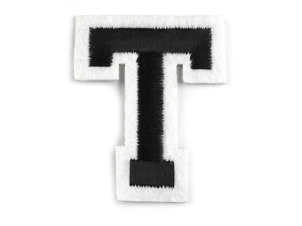 Aplicații termoadezive - litere - Negru (1 Bucată)