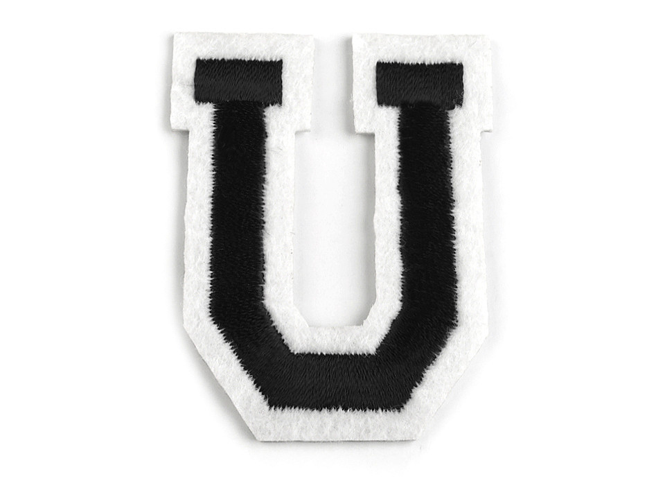 Aplicații termoadezive - litere - Negru (1 Bucată)