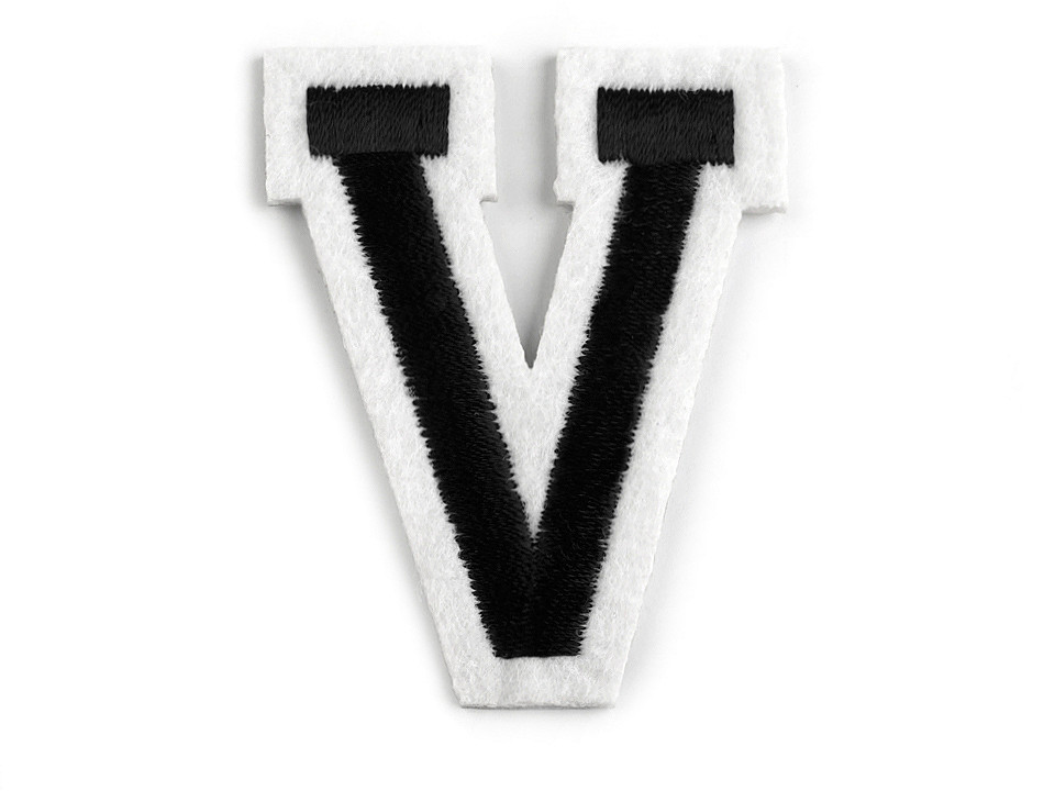 Aplicații termoadezive - litere - Negru (1 Bucată)