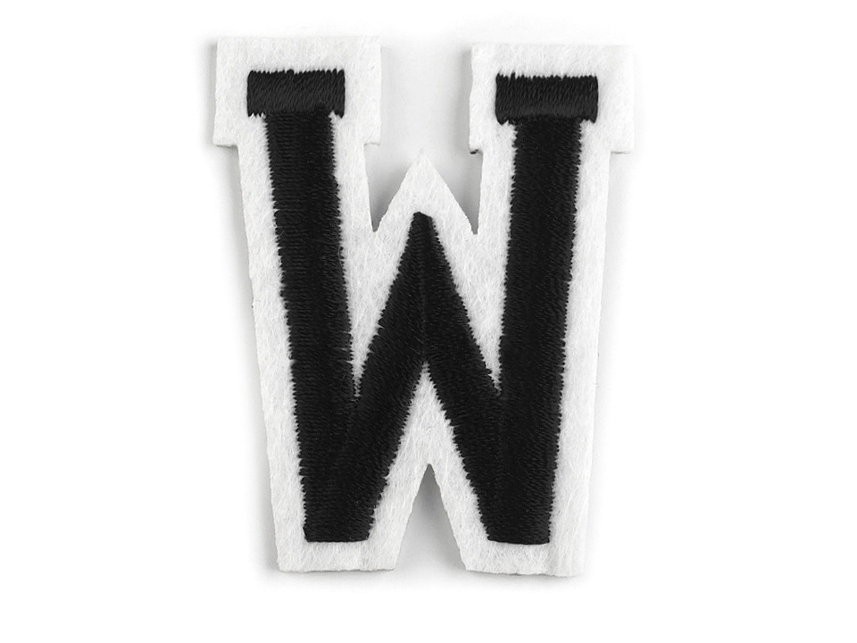 Aplicații termoadezive - litere - Negru (1 Bucată)