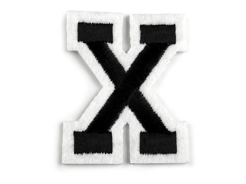 Aplicații termoadezive - litere - Negru (1 Bucată)