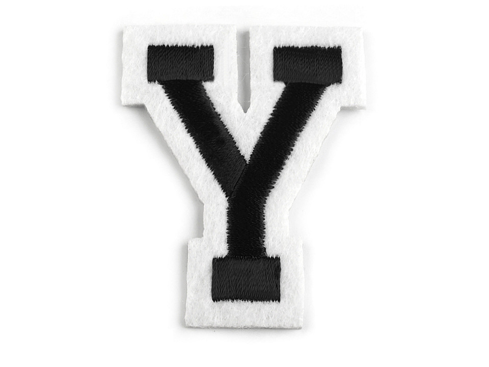 Aplicații termoadezive - litere - Negru (1 Bucată)