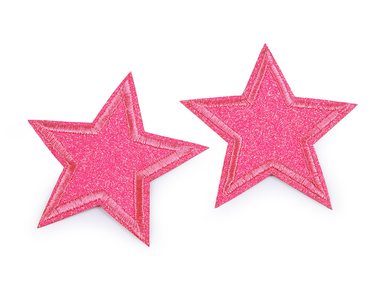 Aplicație termoadezivă - stea cu paiete - Argintiu (10 Bucăți)