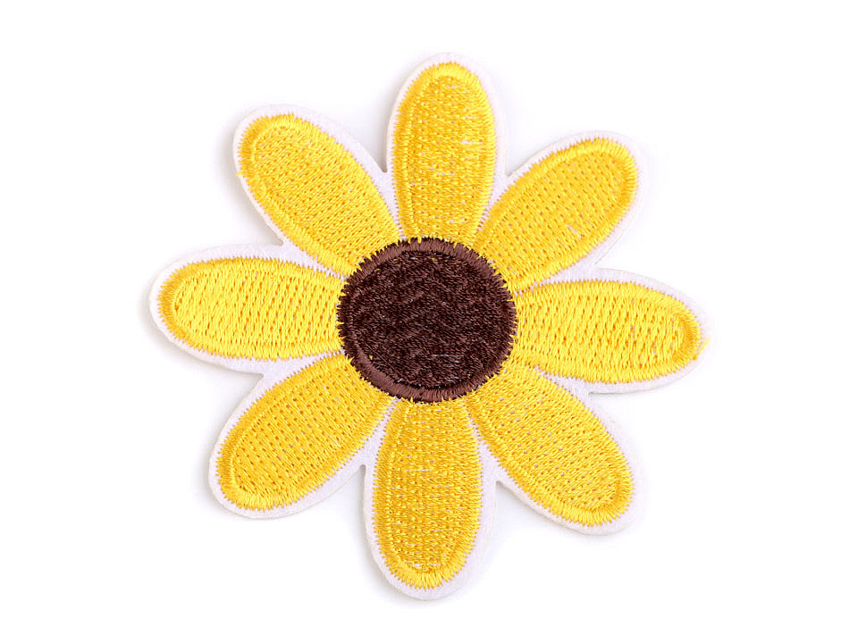 Aplicație termoadezivă - floare - Roz mediu (1 Bucată)