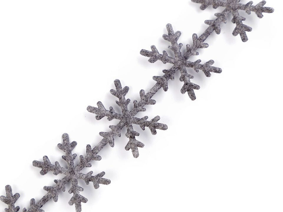 Fulgi de zăpadă din fetru - Alb (25 Metri)