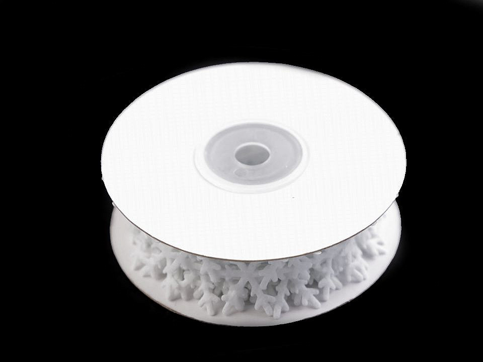 Fulgi de zăpadă din fetru - Alb (25 Metri)