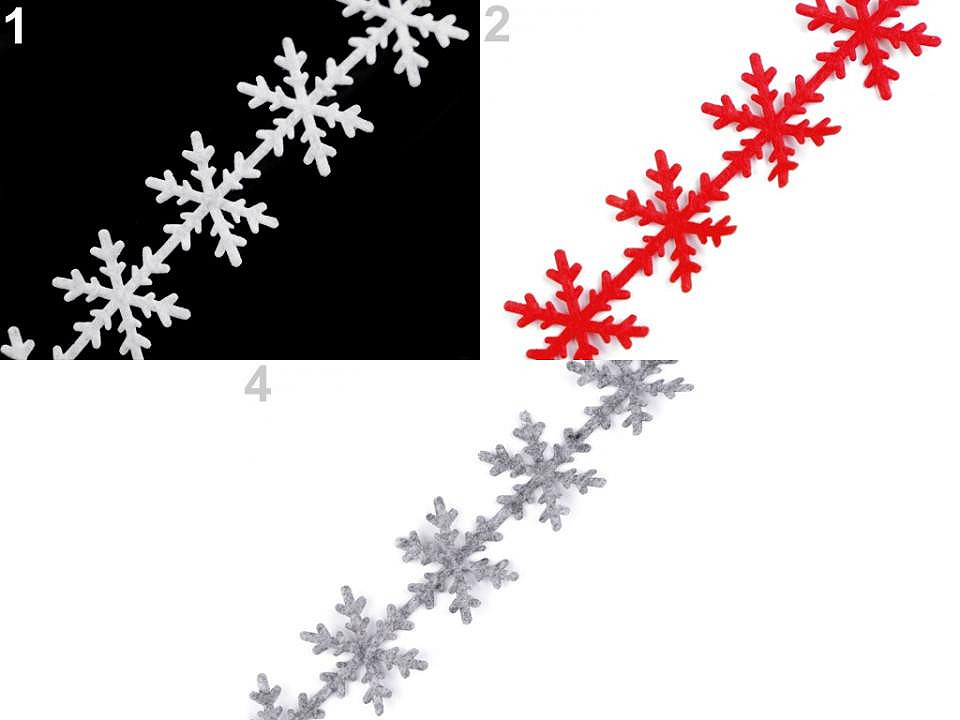 Fulgi de zăpadă din fetru - Alb (25 Metri)