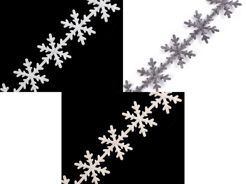 Fulgi de zăpadă din fetru - Alb (25 Metri)